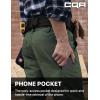 CQR Men’s Quick Dry Work Pants, Water Resistant Outdoor Tactical Pants, Lightweight Stretch Cargo Hiking Pants(Duratex Pants Green Kelp)