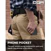 CQR Men’s Quick Dry Work Pants, Water Resistant Outdoor Tactical Pants, Lightweight Stretch Cargo Hiking Pants(Duratex Pants Khaki)