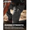CQR Men’s Quick Dry Work Pants, Water Resistant Outdoor Tactical Pants, Lightweight Stretch Cargo Hiking Pants(Frontline Charcoal)