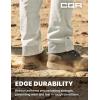 CQR Men’s Quick Dry Work Pants, Water Resistant Outdoor Tactical Pants, Lightweight Stretch Cargo Hiking Pants(Frontline Frosted White)