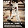 CQR Men’s Quick Dry Work Pants, Water Resistant Outdoor Tactical Pants, Lightweight Stretch Cargo Hiking Pants(Frontline Frosted White)