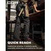 CQR Men’s Quick Dry Work Pants, Water Resistant Outdoor Tactical Pants, Lightweight Stretch Cargo Hiking Pants(Lumber Black)