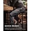 CQR Men’s Quick Dry Work Pants, Water Resistant Outdoor Tactical Pants, Lightweight Stretch Cargo Hiking Pants(Lumber Charcoal)