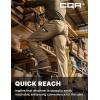 CQR Men’s Quick Dry Work Pants, Water Resistant Outdoor Tactical Pants, Lightweight Stretch Cargo Hiking Pants(Lumber Cougar)