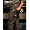 CQR Men’s Quick Dry Work Pants, Water Resistant Outdoor Tactical Pants, Lightweight Stretch Cargo Hiking Pants(Lumber Dark Brown)