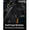 CQR Men’s Quick Dry Work Pants, Water Resistant Outdoor Tactical Pants, Lightweight Stretch Cargo Hiking Pants(Work Pants Black)