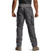 CQR Men’s Quick Dry Work Pants, Water Resistant Outdoor Tactical Pants, Lightweight Stretch Cargo Hiking Pants(Work Pants Charcoal)