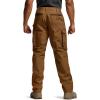 CQR Men’s Quick Dry Work Pants, Water Resistant Outdoor Tactical Pants, Lightweight Stretch Cargo Hiking Pants(Work Pants Copper Brown)