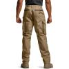 CQR Men’s Quick Dry Work Pants, Water Resistant Outdoor Tactical Pants, Lightweight Stretch Cargo Hiking Pants(Work Pants Cougar)