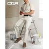 CQR Men’s Quick Dry Work Pants, Water Resistant Outdoor Tactical Pants, Lightweight Stretch Cargo Hiking Pants(Work Pants Frosted White)
