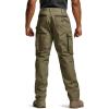 CQR Men’s Quick Dry Work Pants, Water Resistant Outdoor Tactical Pants, Lightweight Stretch Cargo Hiking Pants(Work Pants Soil Green)