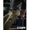 CQR Men’s Quick Dry Work Pants, Water Resistant Outdoor Tactical Pants, Lightweight Stretch Cargo Hiking Pants(Work Pants Soil Green)