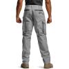 CQR Men’s Quick Dry Work Pants, Water Resistant Outdoor Tactical Pants, Lightweight Stretch Cargo Hiking Pants(Work Pants Stone)