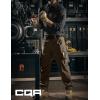 CQR Men’s Quick Dry Work Pants, Water Resistant Outdoor Tactical Pants, Lightweight Stretch Cargo Hiking Pants(Work Pants Tundra)