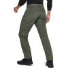 CQR Men’s Softshell Fleece Lined Winter Hiking Pants, Water Resistant Insulated Thermal, Outdoor Tactical Warm Snow Ski Pants(Olive)