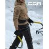 CQR Men’s Softshell Fleece Lined Winter Hiking Pants, Water Resistant Insulated Thermal, Outdoor Tactical Warm Snow Ski Pants(Recon Black)