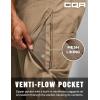 CQR Men’s Softshell Fleece Lined Winter Hiking Pants, Water Resistant Insulated Thermal, Outdoor Tactical Warm Snow Ski Pants(Recon Coyote)