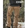 CQR Men’s Softshell Fleece Lined Winter Hiking Pants, Water Resistant Insulated Thermal, Outdoor Tactical Warm Snow Ski Pants(Recon Coyote)