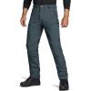 CQR Men’s Softshell Fleece Lined Winter Hiking Pants, Water Resistant Insulated Thermal, Outdoor Tactical Warm Snow Ski Pants(Side Zipper Pocket Grey)