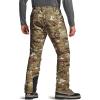 CQR Men’s Softshell Fleece Lined Winter Hiking Pants, Water Resistant Insulated Thermal, Outdoor Tactical Warm Snow Ski Pants(Teton Alpha Utility Camo)