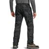 CQR Men’s Softshell Fleece Lined Winter Hiking Pants, Water Resistant Insulated Thermal, Outdoor Tactical Warm Snow Ski Pants(Teton Alpha Utility Camo Black)