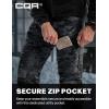 CQR Men’s Softshell Fleece Lined Winter Hiking Pants, Water Resistant Insulated Thermal, Outdoor Tactical Warm Snow Ski Pants(Teton Alpha Utility Camo Black)