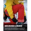 CQR Men’s Softshell Fleece Lined Winter Hiking Pants, Water Resistant Insulated Thermal, Outdoor Tactical Warm Snow Ski Pants(Teton Rescue Orange)