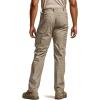 CQR Men’s Utility Flex Cargo Pants, Classic-Fit Casual Stretch Work Pants, Water Resistant Lightweight Tactical Hiking Pants(Negotiator Alamo Khaki)