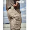 CQR Men’s Utility Flex Cargo Pants, Classic-Fit Casual Stretch Work Pants, Water Resistant Lightweight Tactical Hiking Pants(Negotiator Alamo Khaki)