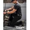 CQR Men’s Utility Flex Cargo Pants, Classic-Fit Casual Stretch Work Pants, Water Resistant Lightweight Tactical Hiking Pants(Negotiator Black)