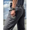 CQR Men’s Utility Flex Cargo Pants, Classic-Fit Casual Stretch Work Pants, Water Resistant Lightweight Tactical Hiking Pants(Negotiator Charcoal)