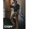 CQR Men’s Utility Flex Cargo Pants, Classic-Fit Casual Stretch Work Pants, Water Resistant Lightweight Tactical Hiking Pants(Negotiator Cougar)