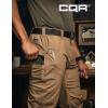 CQR Men’s Utility Flex Cargo Pants, Classic-Fit Casual Stretch Work Pants, Water Resistant Lightweight Tactical Hiking Pants(Negotiator Cougar)