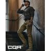 CQR Men’s Utility Flex Cargo Pants, Classic-Fit Casual Stretch Work Pants, Water Resistant Lightweight Tactical Hiking Pants(Negotiator Soil Green)