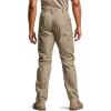 CQR Men’s Utility Flex Cargo Pants, Classic-Fit Casual Stretch Work Pants, Water Resistant Lightweight Tactical Hiking Pants(Sentinel Alamo Khaki)