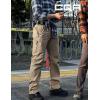 CQR Men’s Utility Flex Cargo Pants, Classic-Fit Casual Stretch Work Pants, Water Resistant Lightweight Tactical Hiking Pants(Sentinel Alamo Khaki)