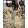 CQR Men’s Utility Flex Cargo Pants, Classic-Fit Casual Stretch Work Pants, Water Resistant Lightweight Tactical Hiking Pants(Sentinel Alamo Khaki)