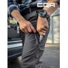 CQR Men’s Utility Flex Cargo Pants, Classic-Fit Casual Stretch Work Pants, Water Resistant Lightweight Tactical Hiking Pants(Sentinel Charcoal)