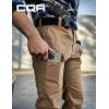CQR Men’s Utility Flex Cargo Pants, Classic-Fit Casual Stretch Work Pants, Water Resistant Lightweight Tactical Hiking Pants(Sentinel Cougar)