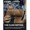 CQR Men’s Utility Flex Cargo Pants, Classic-Fit Casual Stretch Work Pants, Water Resistant Lightweight Tactical Hiking Pants(Sentinel Cougar)