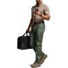CQR Men’s Utility Flex Cargo Pants, Classic-Fit Casual Stretch Work Pants, Water Resistant Lightweight Tactical Hiking Pants(Sentinel Green Kelp)