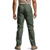 CQR Men’s Utility Flex Cargo Pants, Classic-Fit Casual Stretch Work Pants, Water Resistant Lightweight Tactical Hiking Pants(Sentinel Green Kelp)