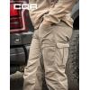 CQR Men’s Utility Flex Cargo Pants, Classic-Fit Casual Stretch Work Pants, Water Resistant Lightweight Tactical Hiking Pants(Tac Alamo Khaki)