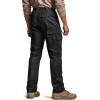 CQR Men’s Utility Flex Cargo Pants, Classic-Fit Casual Stretch Work Pants, Water Resistant Lightweight Tactical Hiking Pants(Tac Black)
