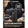 CQR Men’s Utility Flex Cargo Pants, Classic-Fit Casual Stretch Work Pants, Water Resistant Lightweight Tactical Hiking Pants(Tac Charcoal)