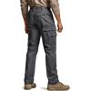 CQR Men’s Utility Flex Cargo Pants, Classic-Fit Casual Stretch Work Pants, Water Resistant Lightweight Tactical Hiking Pants(Tac Charcoal)
