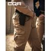 CQR Men’s Utility Flex Cargo Pants, Classic-Fit Casual Stretch Work Pants, Water Resistant Lightweight Tactical Hiking Pants(Tac Cougar)