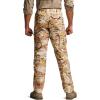 CQR Men’s Utility Flex Cargo Pants, Classic-Fit Casual Stretch Work Pants, Water Resistant Lightweight Tactical Hiking Pants(Tac Utility Camo Dune)