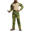 CQR Men’s Utility Flex Cargo Pants, Classic-Fit Casual Stretch Work Pants, Water Resistant Lightweight Tactical Hiking Pants(Tac Utility Camo Monsoon)
