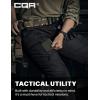 CQR Women’s Flex Stretch Tactical Pants, Water Resistant Ripstop Cargo Work Pants with Pockets for Outdoor & Hiking(Captain Black)